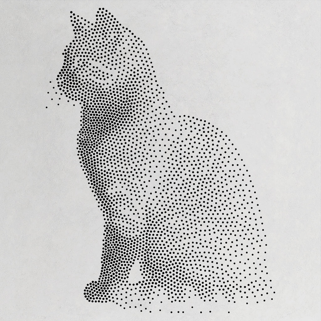 Cat Sitting reusable Mylar stencil