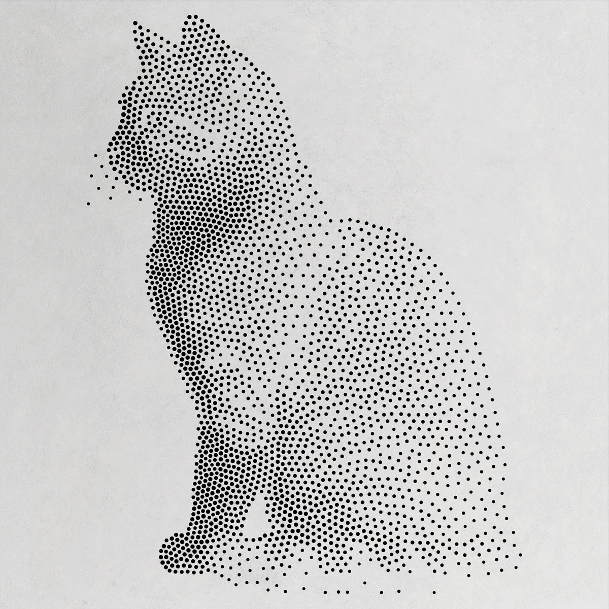 Cat Sitting reusable Mylar stencil
