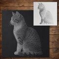 Cat Sitting reusable Mylar stencil