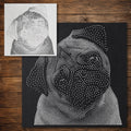 Funny Pug Dog reusable Mylar stencil