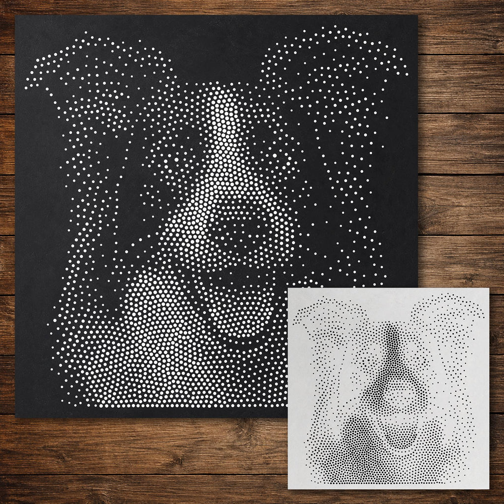Border Collie Dog reusable Mylar stencil