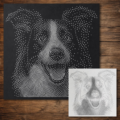 Border Collie Dog reusable Mylar stencil