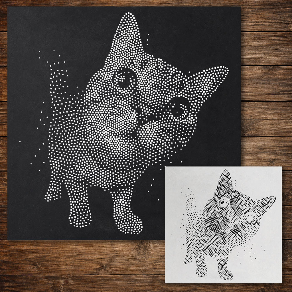 Tabby Cat Close Up reusable Mylar stencil