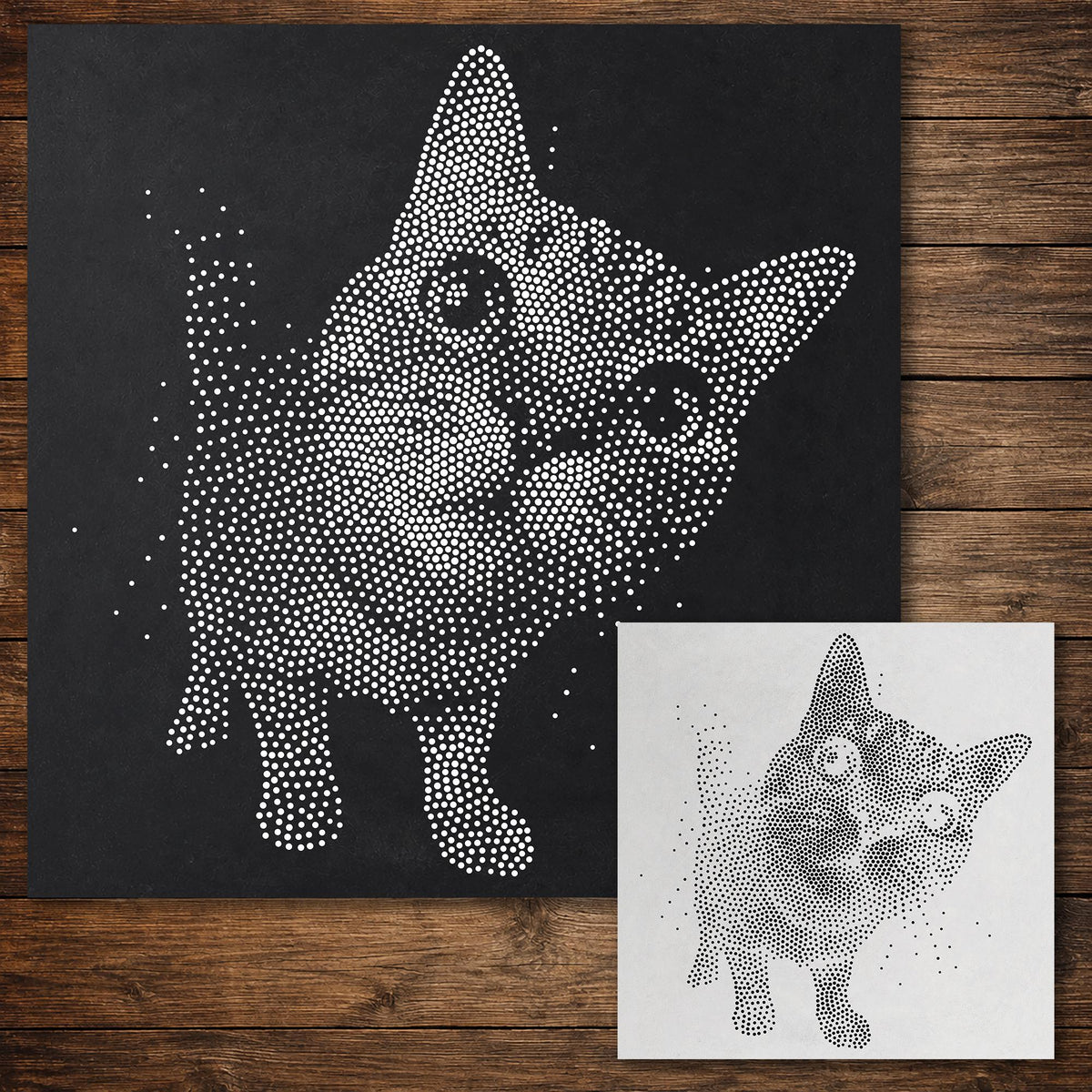 Tabby Cat Close Up reusable Mylar stencil
