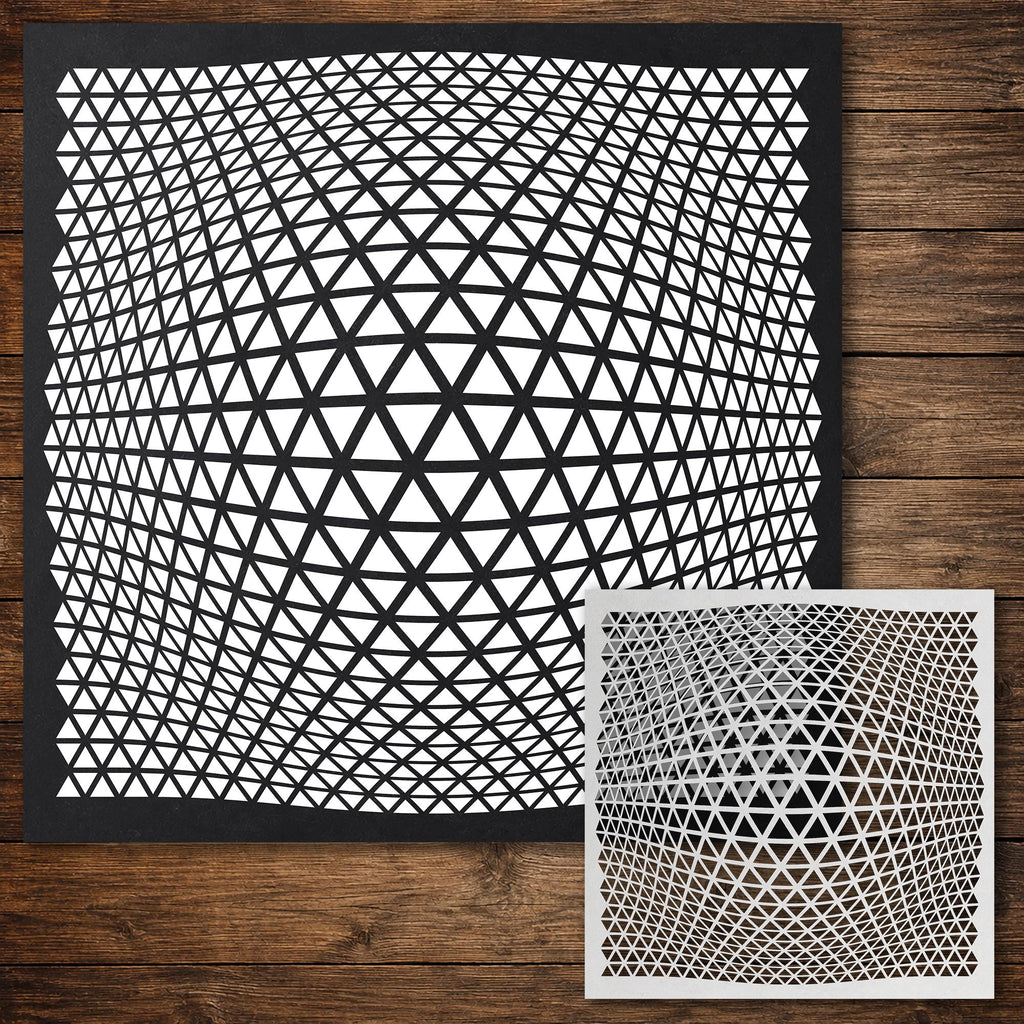 Geometric Grid #6 reusable Mylar stencil