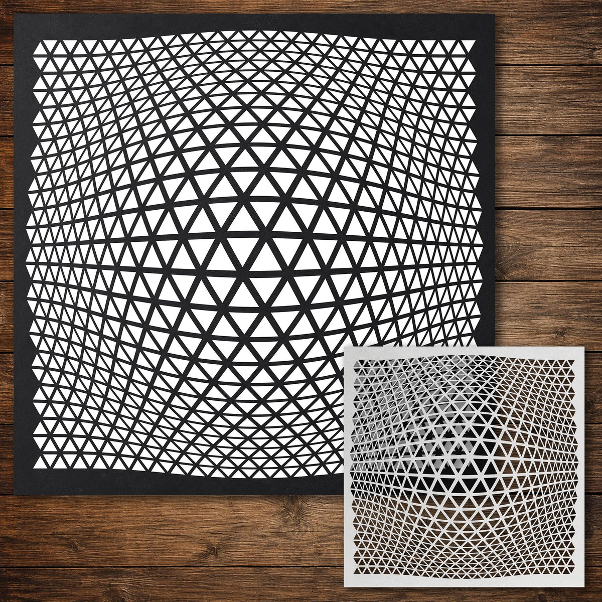 Geometric Grid #6 reusable Mylar stencil