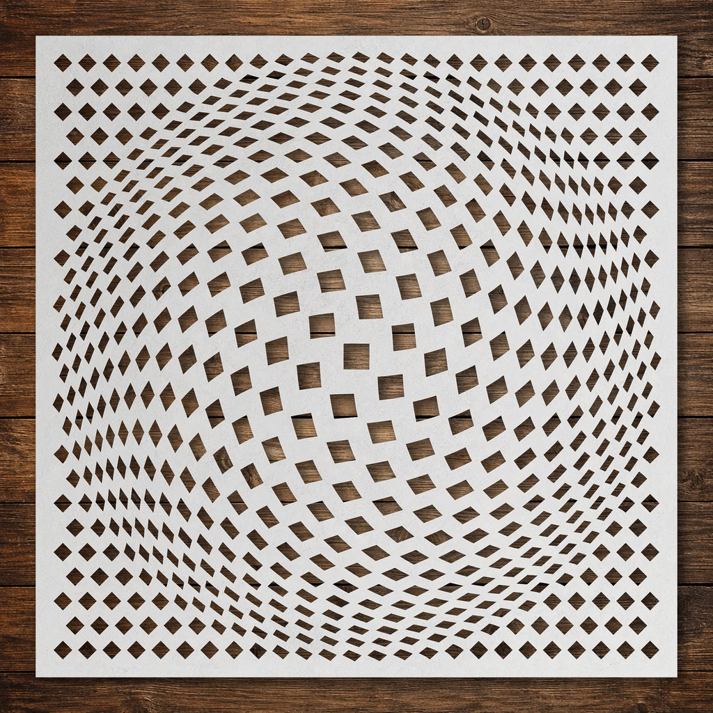 Geometric Grid #9 reusable Mylar stencil