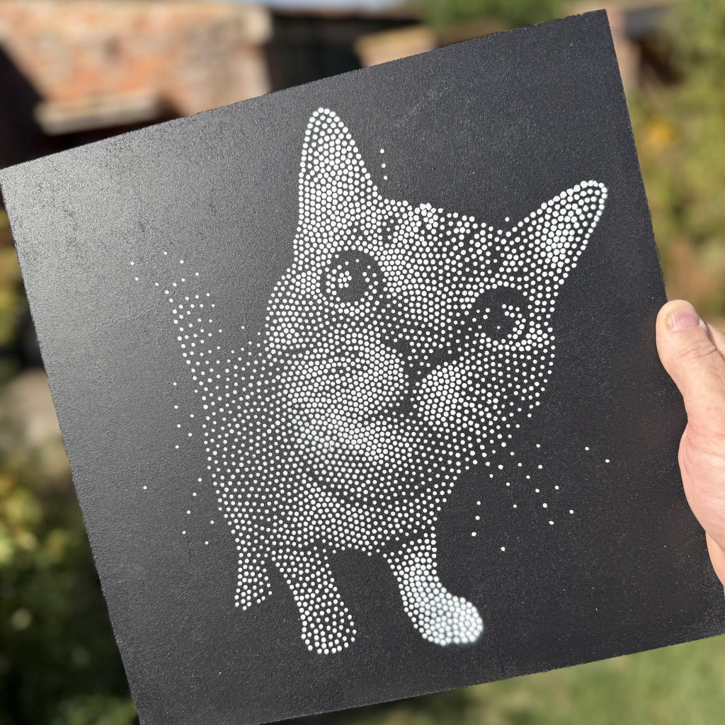 Tabby Cat Close Up reusable Mylar stencil