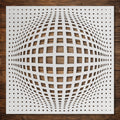 Geometric Grid #10 reusable Mylar stencil
