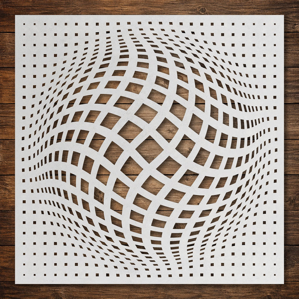 Geometric Grid #11 reusable Mylar stencil