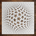 Geometric Grid #12 reusable Mylar stencil