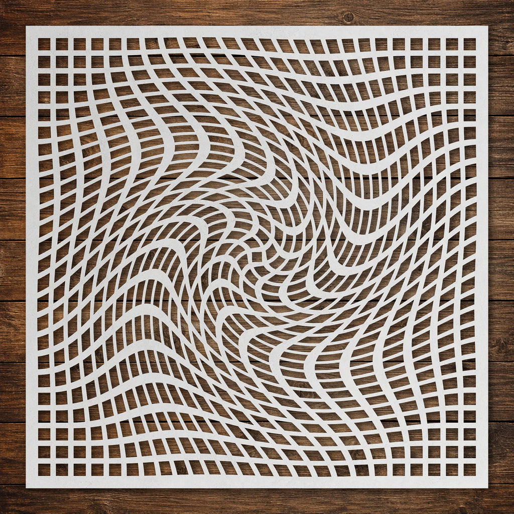 Geometric Grid #8 reusable Mylar stencil