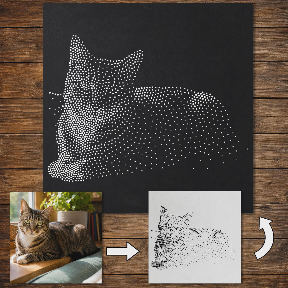 Custom Photo to reusable Mylar stencil