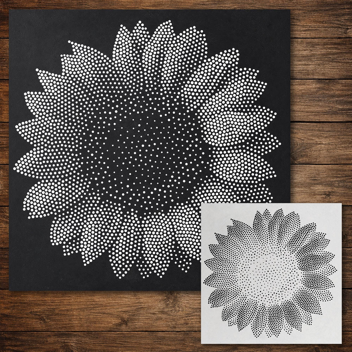 Sunflower reusable Mylar stencil
