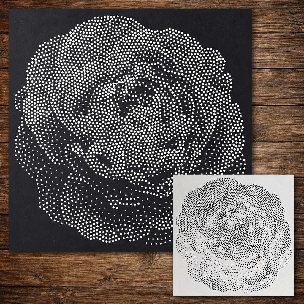 Peony Flower Bloom reusable Mylar stencil