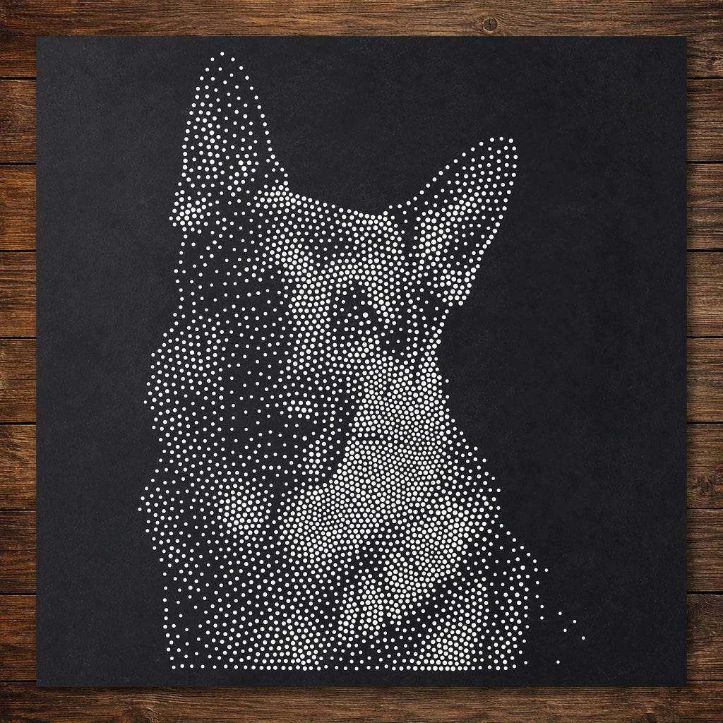 German Shepherd Dog reusable Mylar stencil