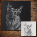German Shepherd Dog reusable Mylar stencil