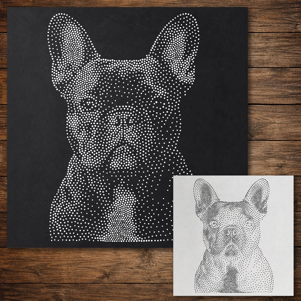 French Bulldog Dog reusable Mylar stencil