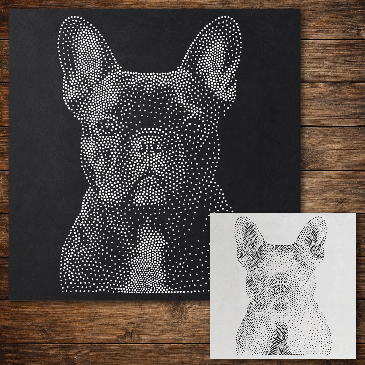 French Bulldog Dog reusable Mylar stencil