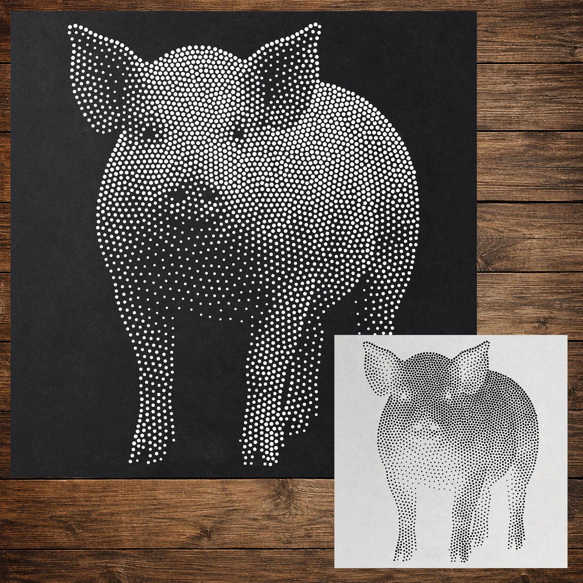 Pig reusable Mylar stencil