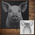 Pig Face reusable Mylar stencil