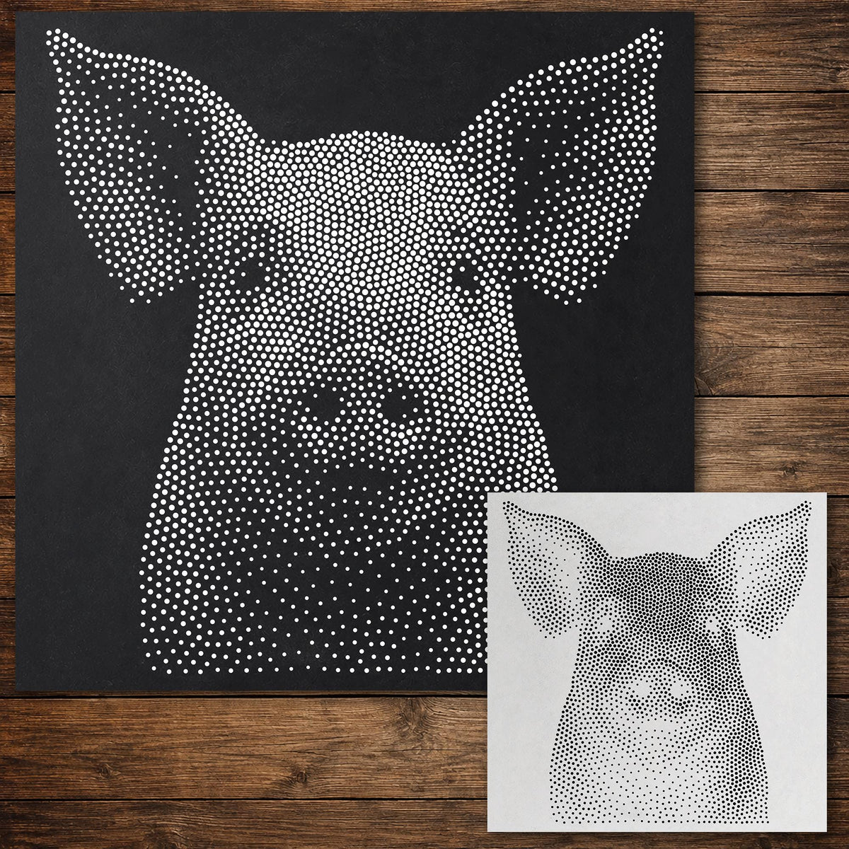 Pig Face reusable Mylar stencil