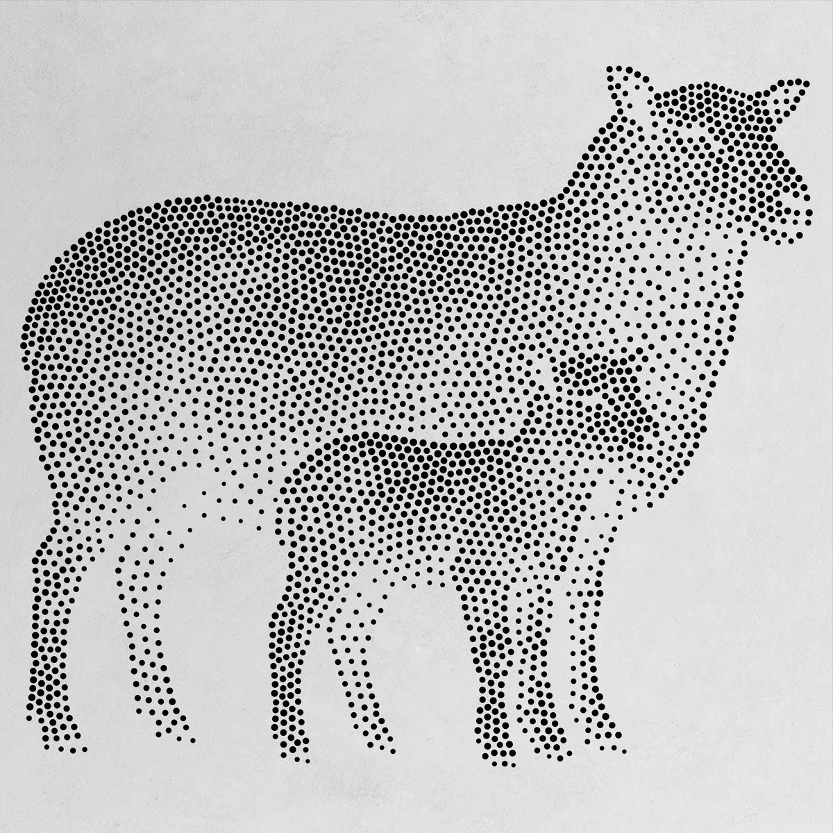 Ewe with Lamb reusable Mylar stencil