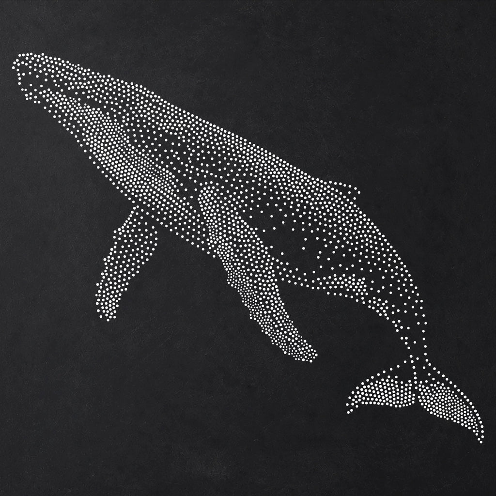 Humpback Whale reusable Mylar stencil