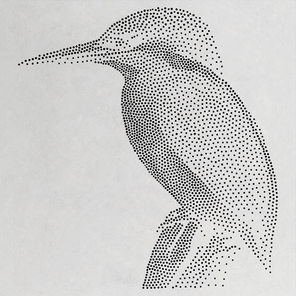 Kingfisher Bird reusable Mylar stencil