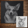 Corgi Dog reusable Mylar stencil