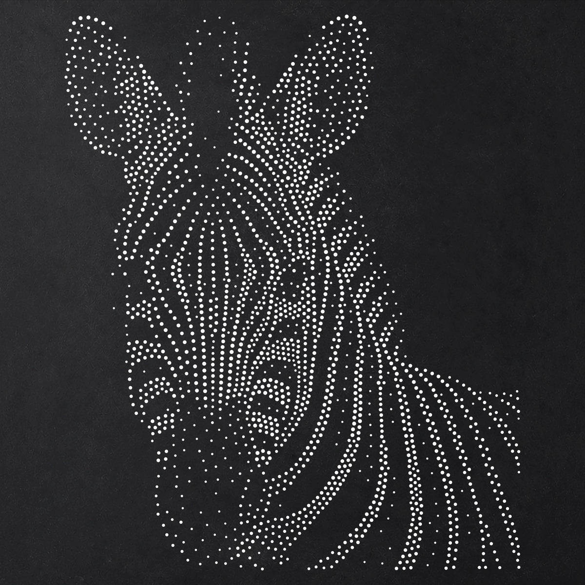 Zebra Portrait reusable Mylar stencil