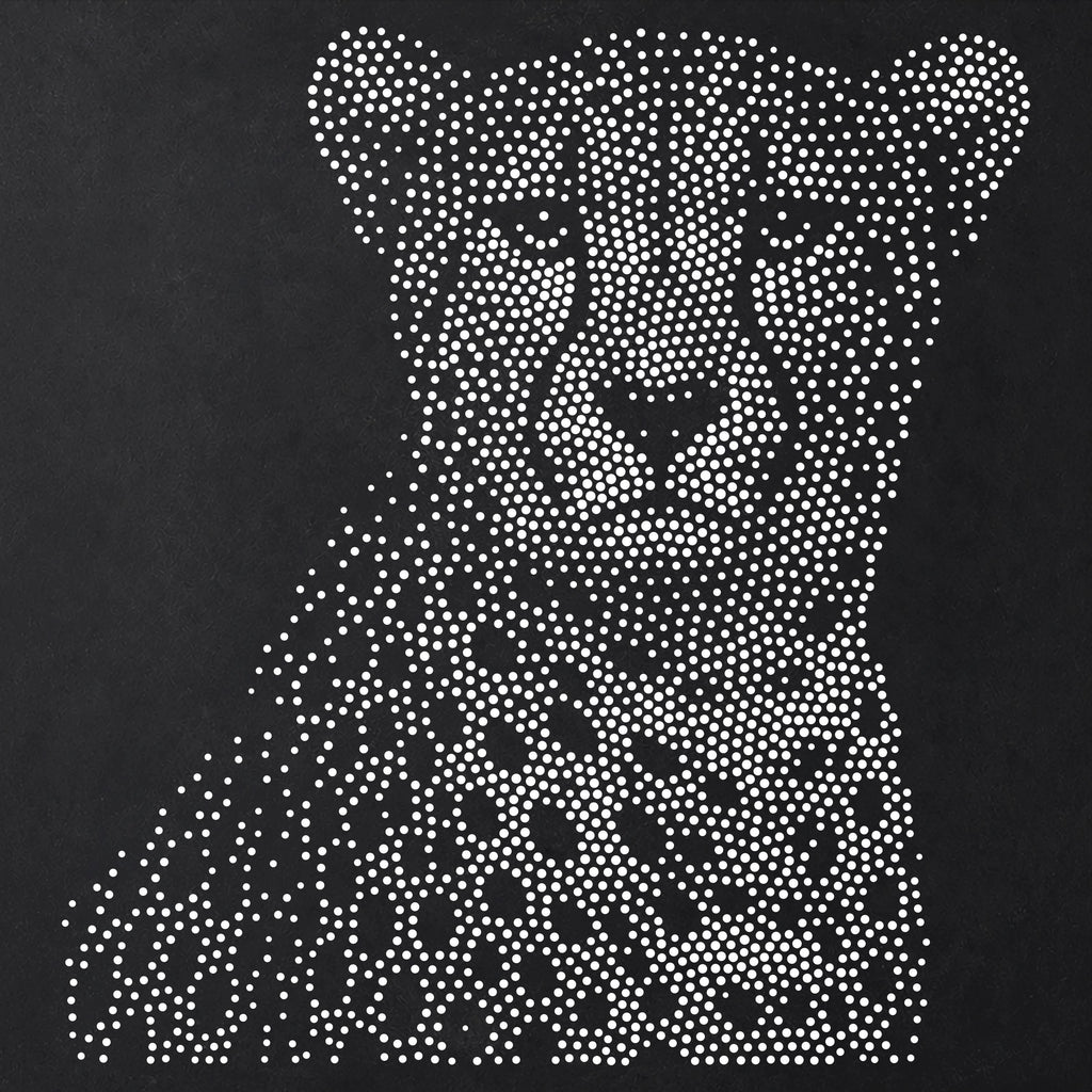 Cheetah Portrait reusable Mylar stencil