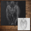 Black Panther reusable Mylar stencil