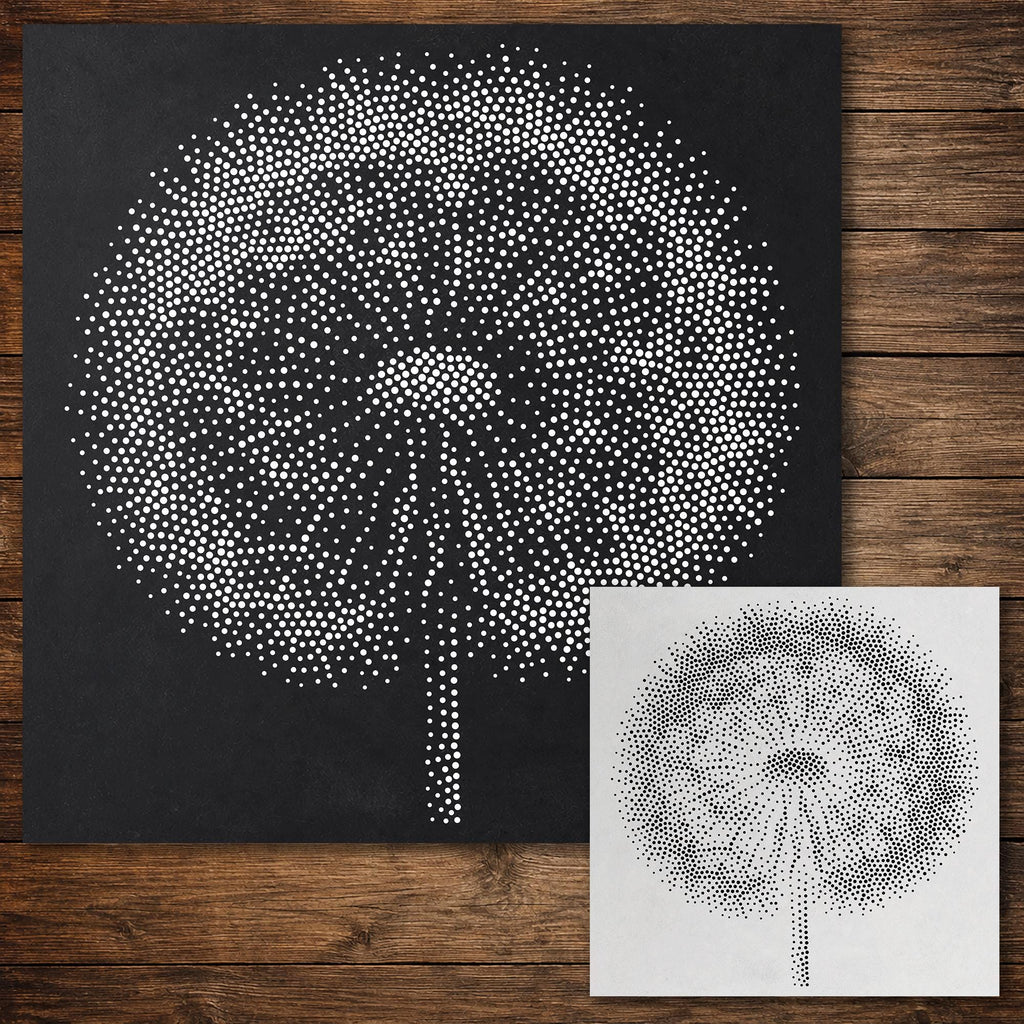 Dandelion Seed Head reusable Mylar stencil