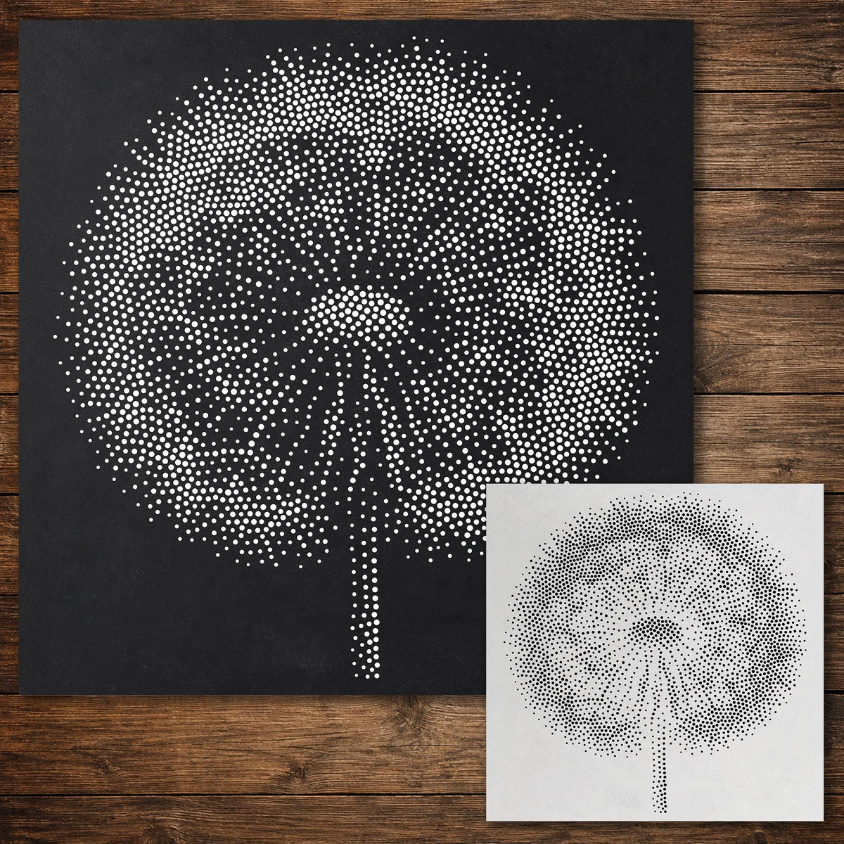 Dandelion Seed Head reusable Mylar stencil