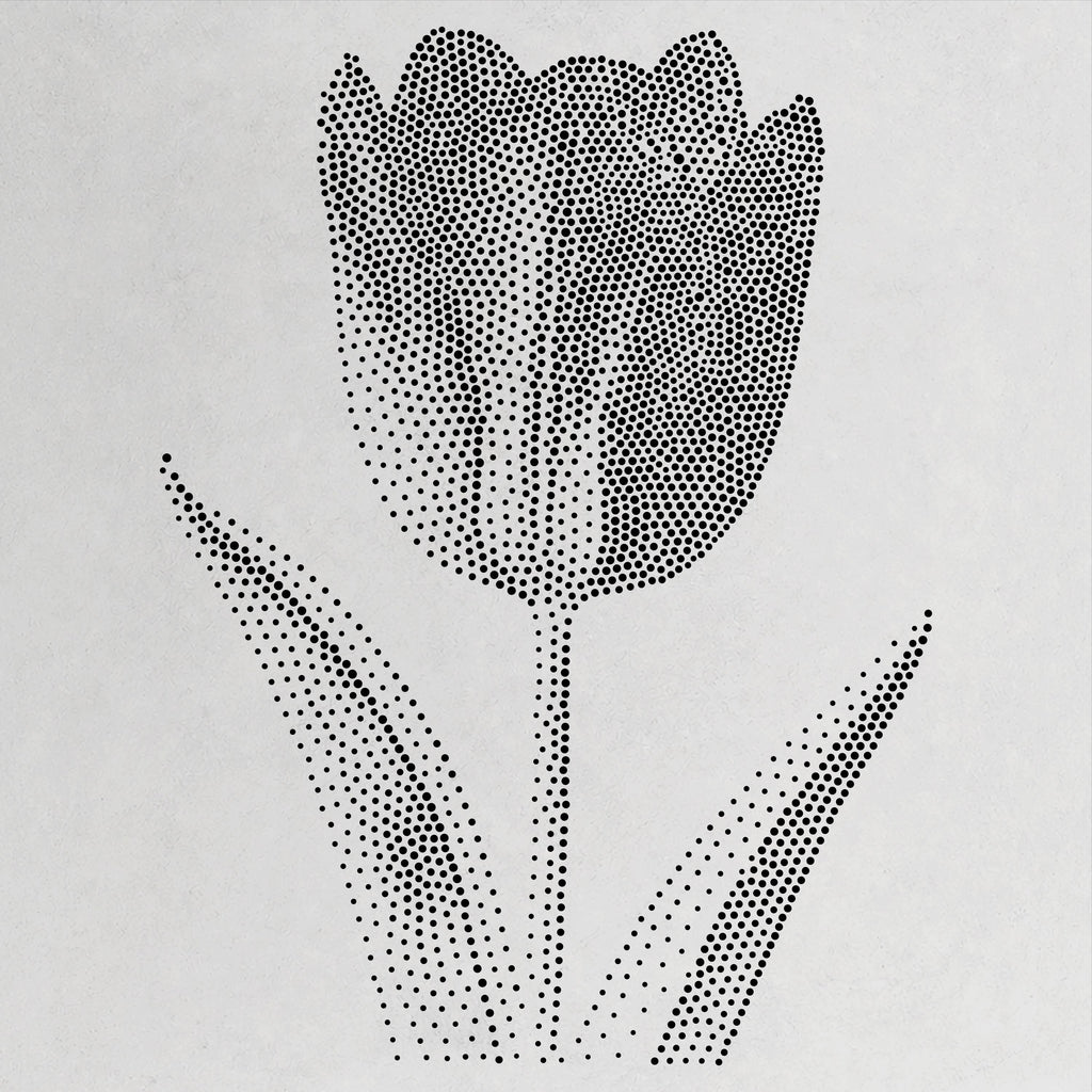 Tulip Flower reusable Mylar stencil