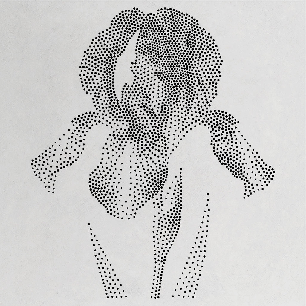 Iris Flower reusable Mylar stencil