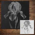 Iris Flower reusable Mylar stencil