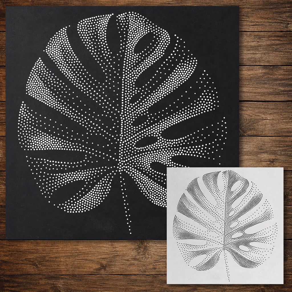 Monstera Leaf reusable Mylar stencil