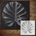 Monstera Leaf reusable Mylar stencil