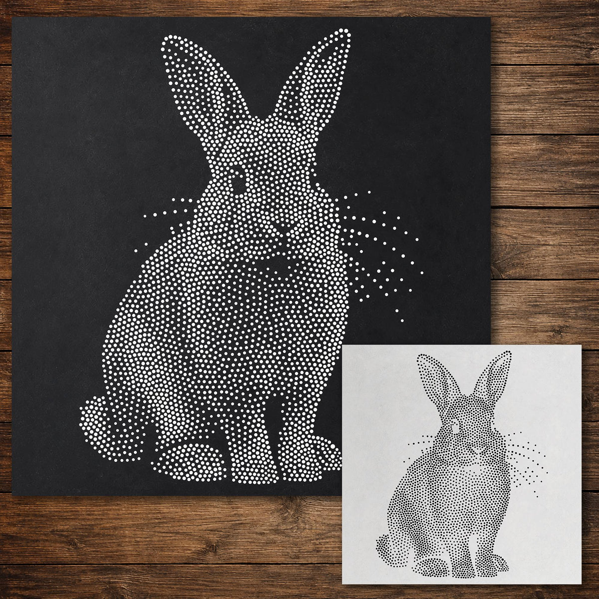 Rabbit reusable Mylar stencil