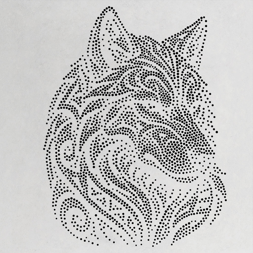 Tribal Wolf Head reusable Mylar stencil