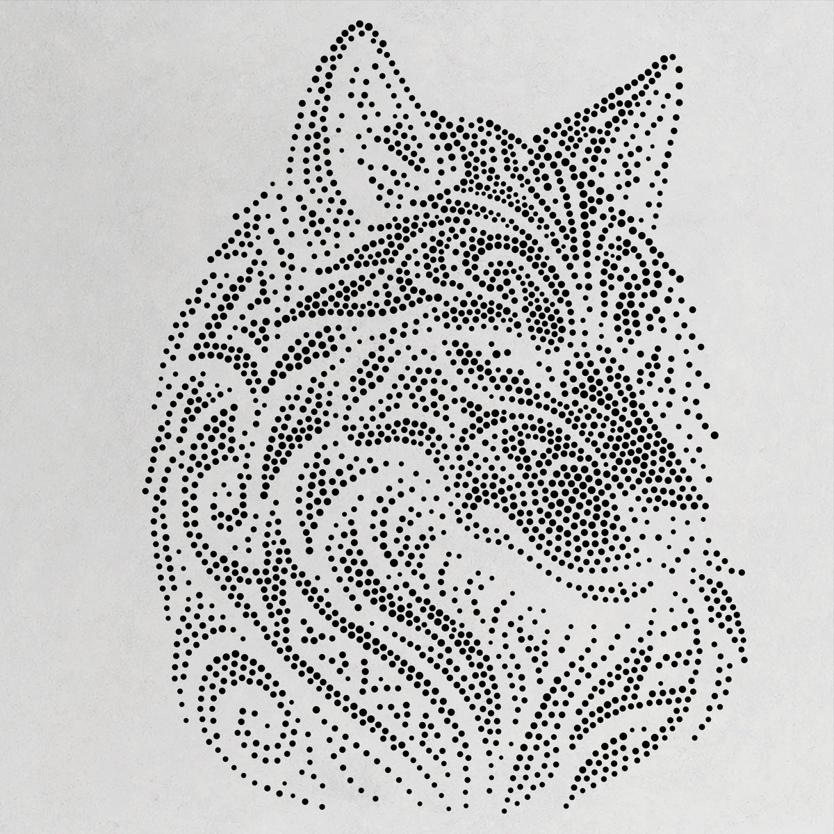 Tribal Wolf Head reusable Mylar stencil
