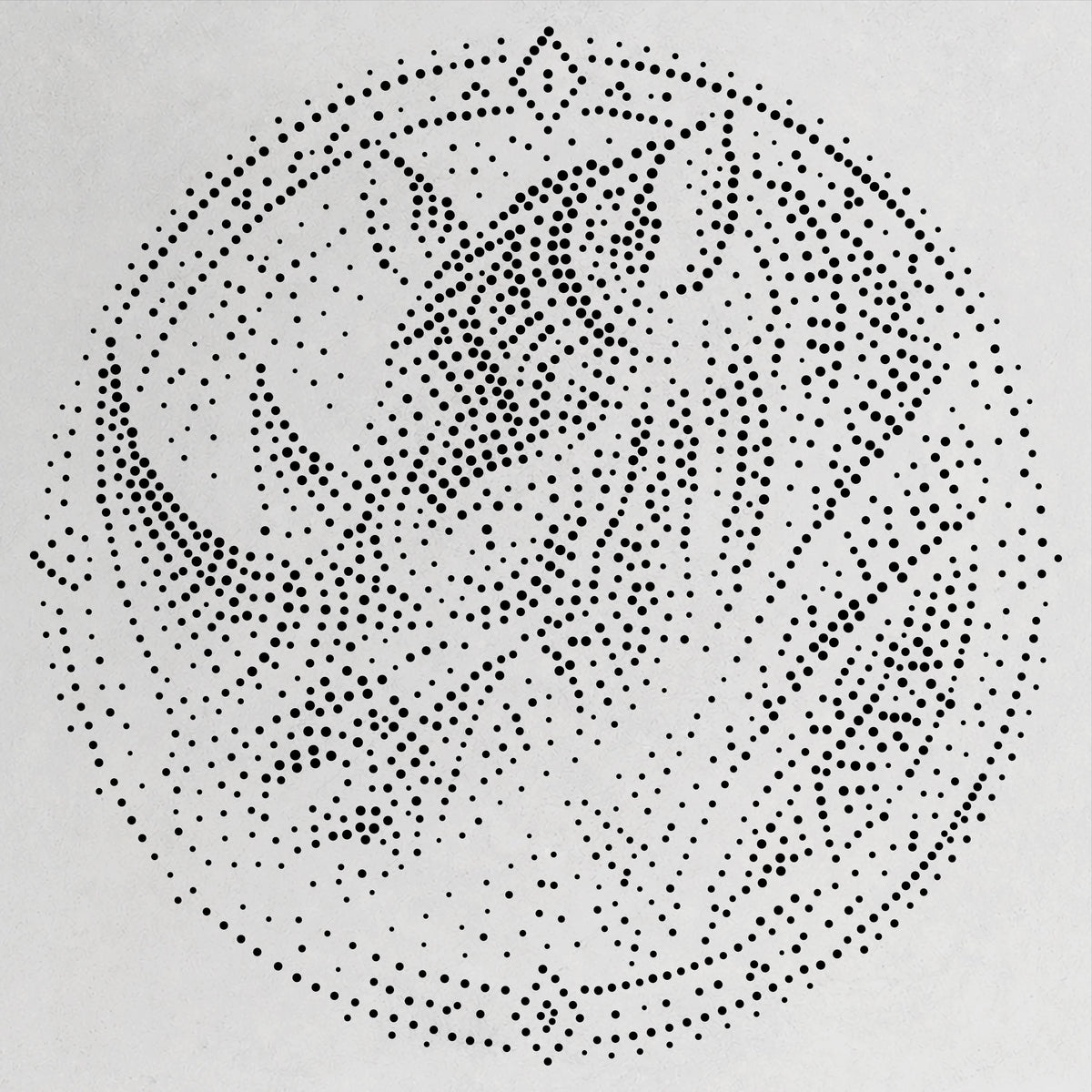Tribal Rhino Mandala reusable Mylar stencil