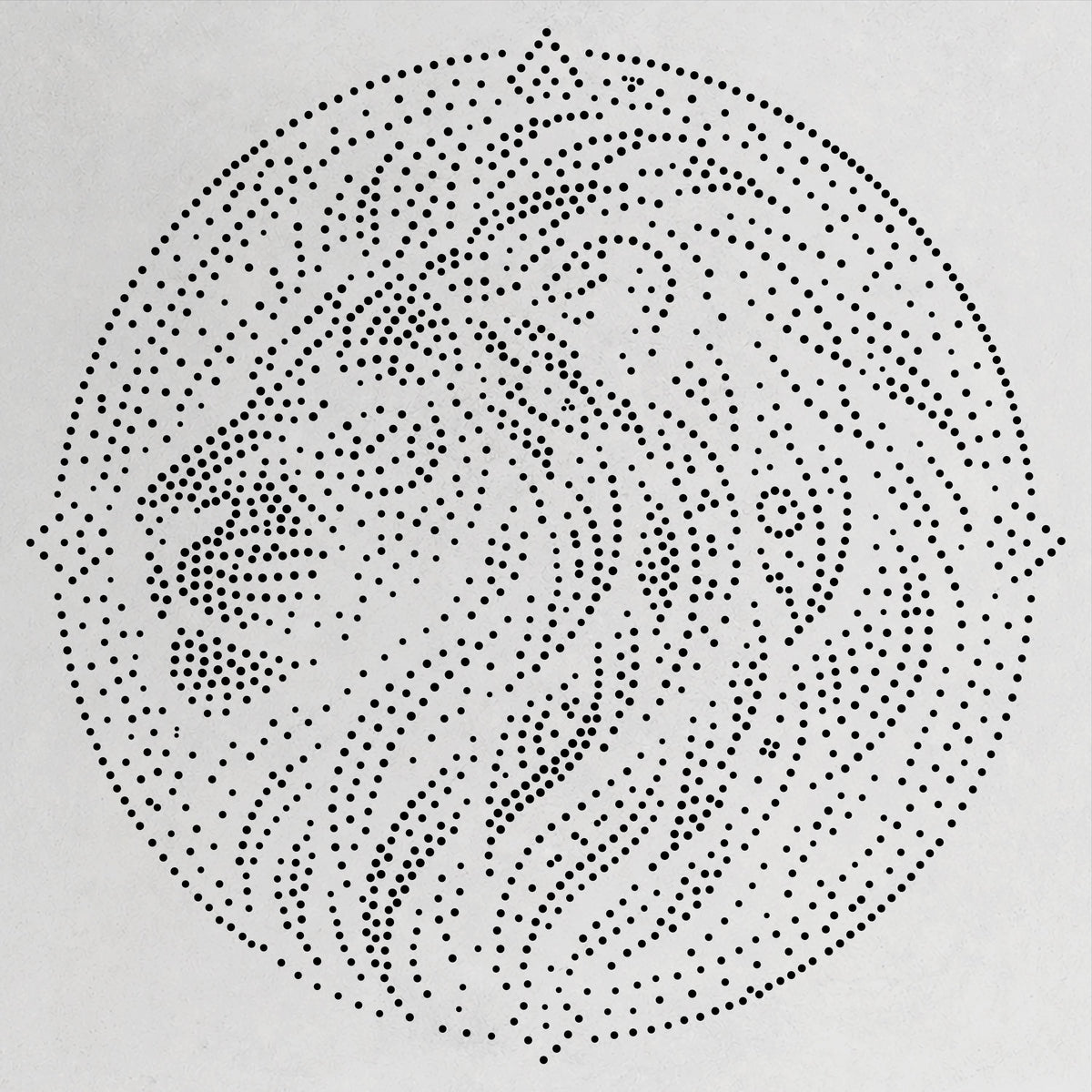 Tribal Lion Mandala reusable Mylar stencil