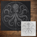 Tribal Octopus Mandala reusable Mylar stencil