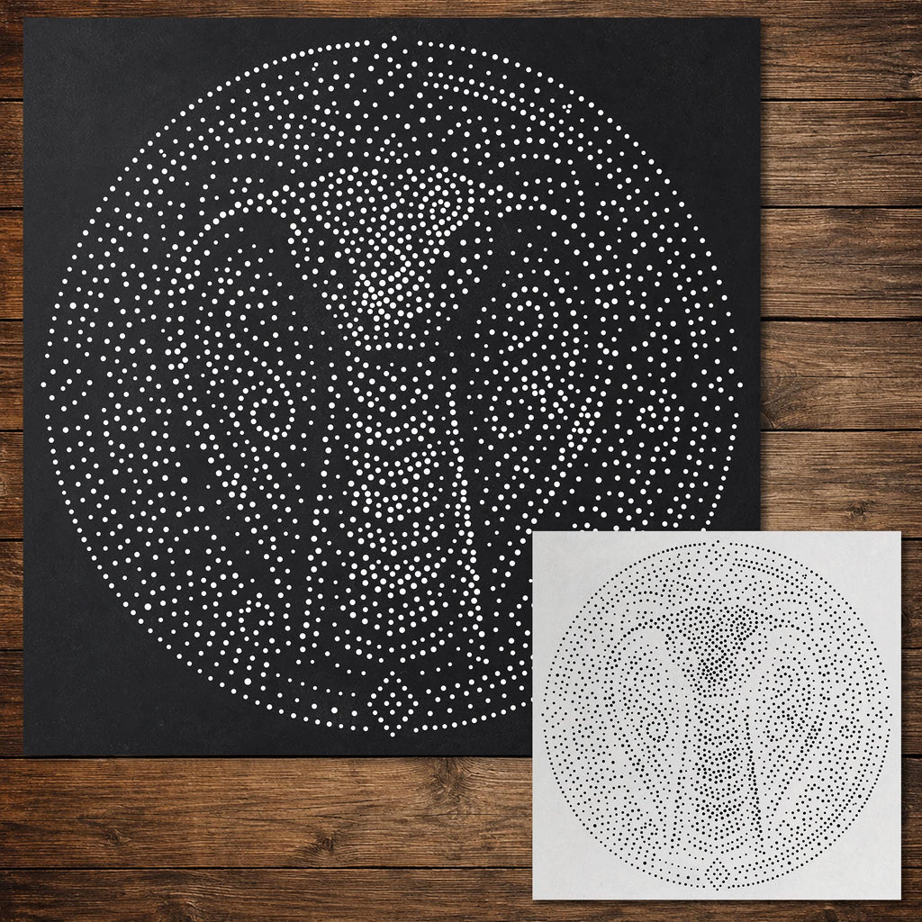 Tribal Cobra Mandala reusable Mylar stencil