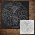 Tribal Cobra Mandala reusable Mylar stencil