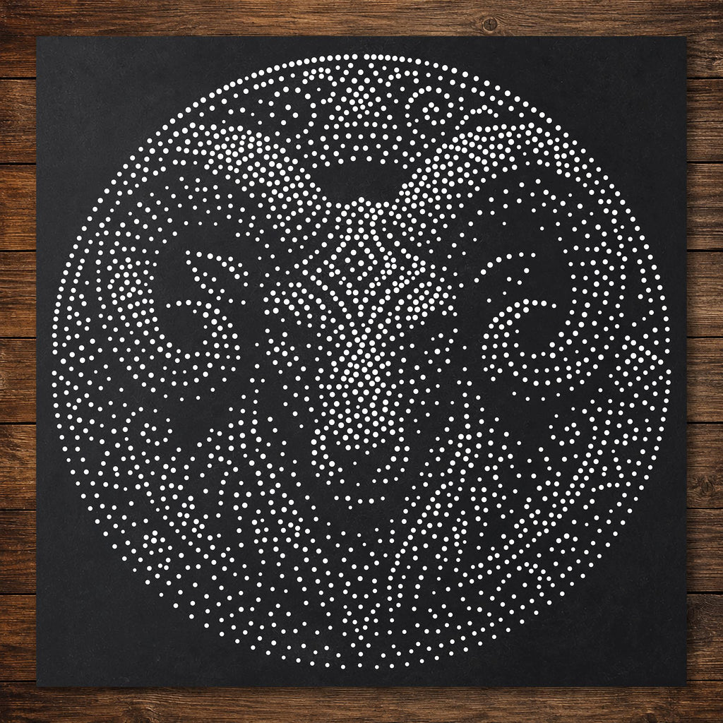 Tribal Ram Mandala reusable Mylar stencil