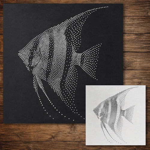 Angelfish Fish reusable Mylar stencil